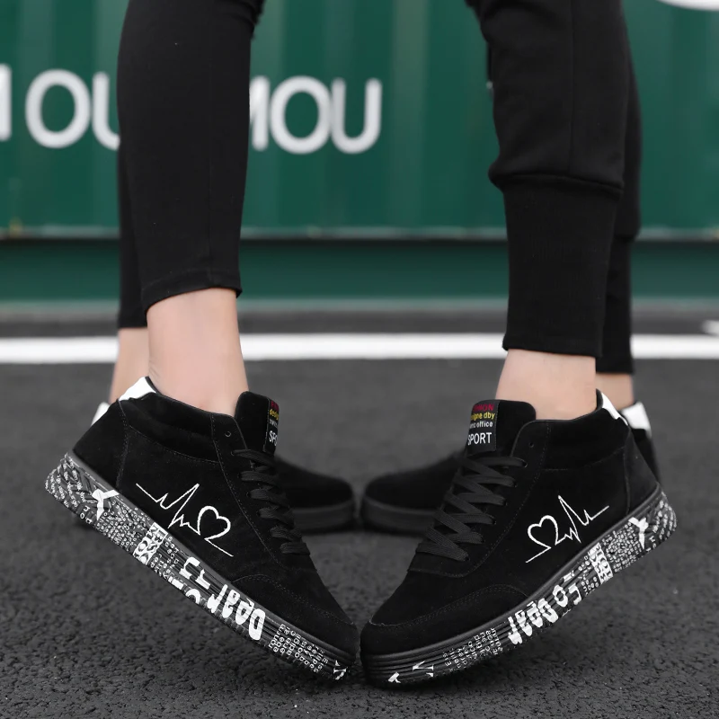 Fashion Women Vulcanized Shoes Sneakers Ladies Lace-up Casual Shoes Breathable Canvas Lover Shoes Graffiti Flat Zapatos Hombe