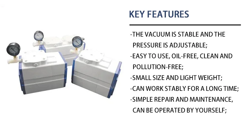 IKEME Мини-мембранный безмасляный вакуумный насос Цена Мембранный электрический 30