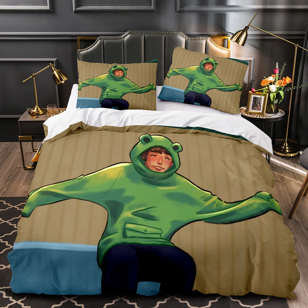 

Karl Jacobs Bedding Set Single Twin Full Queen King Size Dream Team Logo Bed Set Aldult Kid Bedroom Duvetcover Sets 3D Print 039