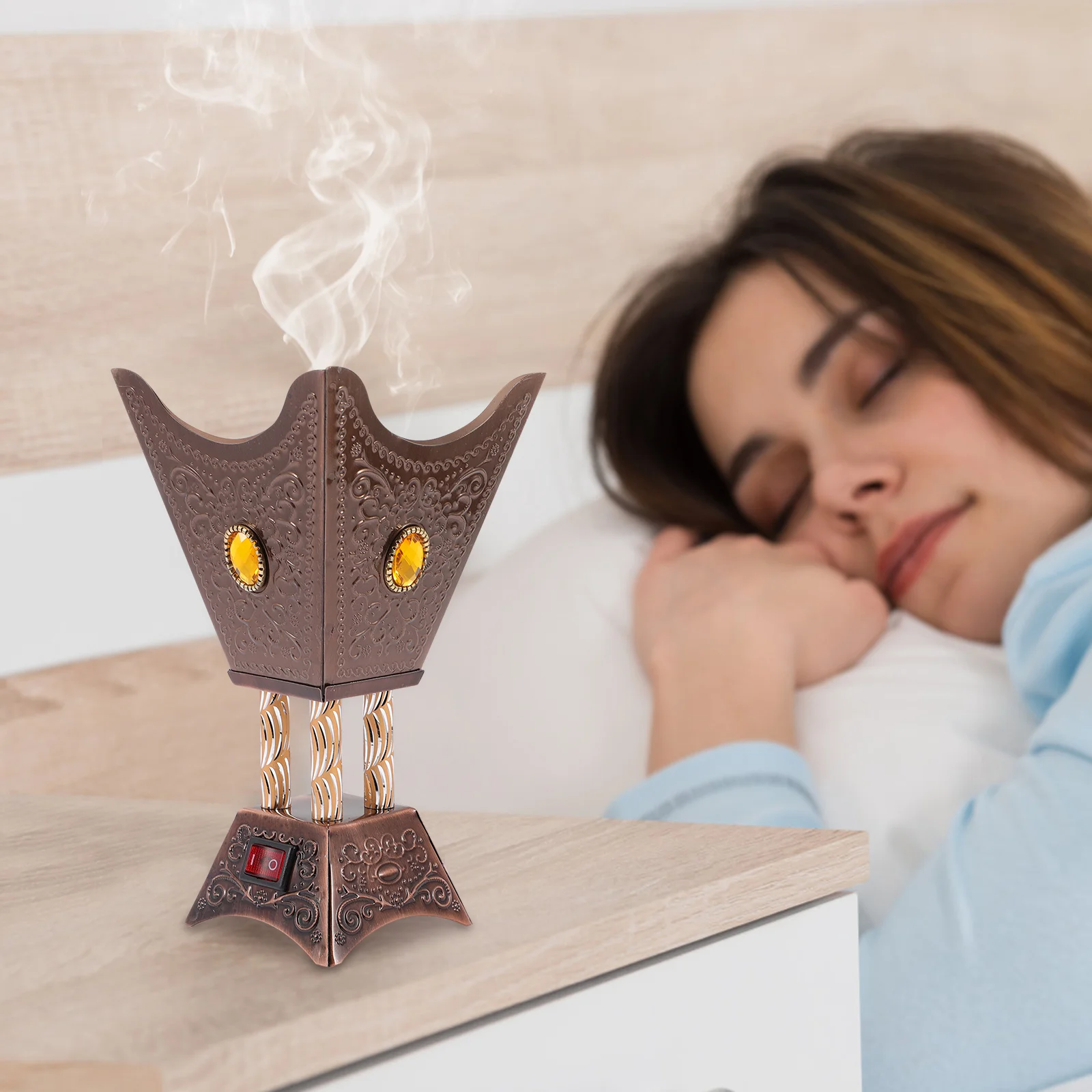 

Burner Incenser Burner Burner Ornament Desktop Aroma Burner Electric Burner Censer Holder Decoration For Bedroom Home