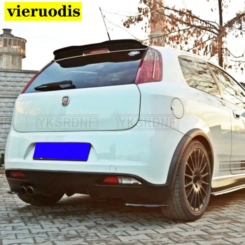 Спойлер для FIAT Grande Punto Abarth 2007-2010 высококачественный глянцевый черный спойлер из