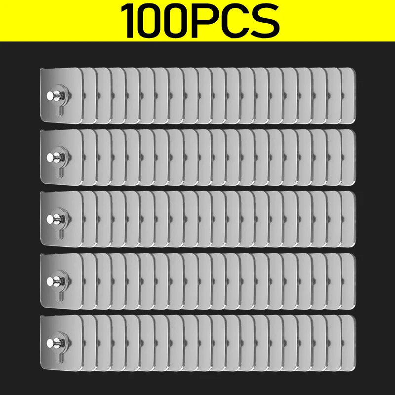 Прозрачные самоклеящиеся крючки для фоторамки 10-100 шт