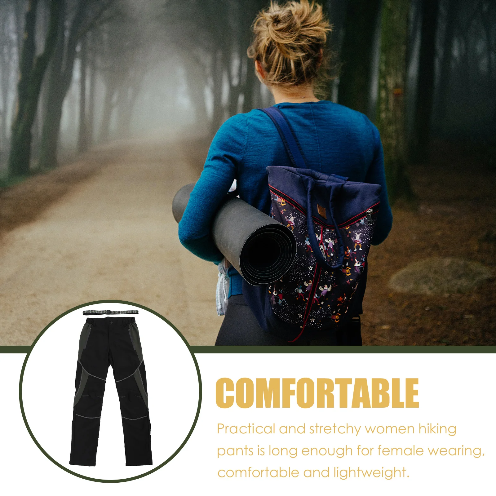 

Ladies Hiking Pants Women Summer Wear-resistant Jogging Fiber Blend Outdoor Miss