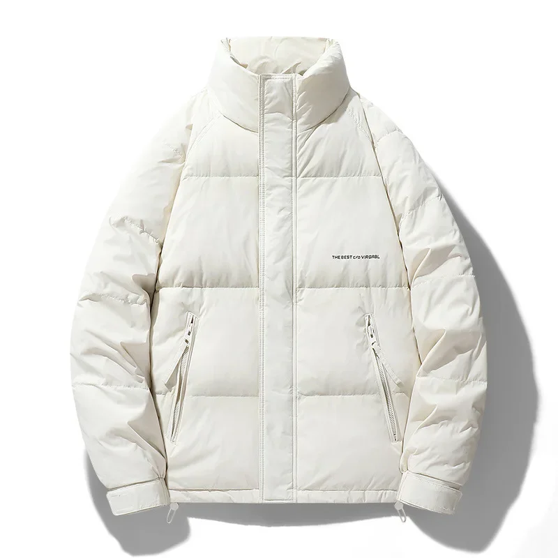 Зимняя мужская модная однотонная повседневная укороченная утолщенная теплая