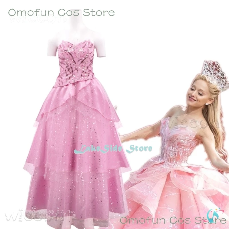 Костюмы ведьмы для косплея Wicked Glinda одежда 2024 вечерние костюмы ролевых игр