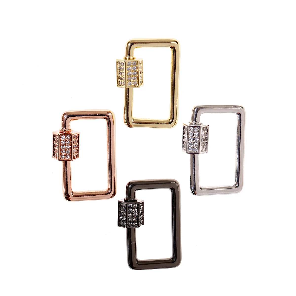 

Аксессуары в стиле панк, карабин с винтовым замком, застежки, Модная бижутерия, фурнитура с покрытием 4 цветов «сделай сам» для ожерелья, под...