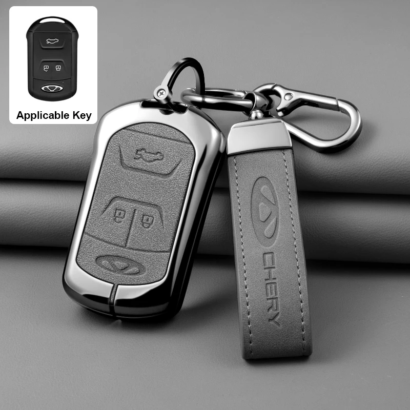 

Чехол для автомобильного ключа Chery Arrizo 7 5plus Gx 7e Tiggo 5 3 4 6 8 5x 2020 2021 Чехол для ключей из цинкового сплава Кожаный чехол для дистанционного ключа автомобиля