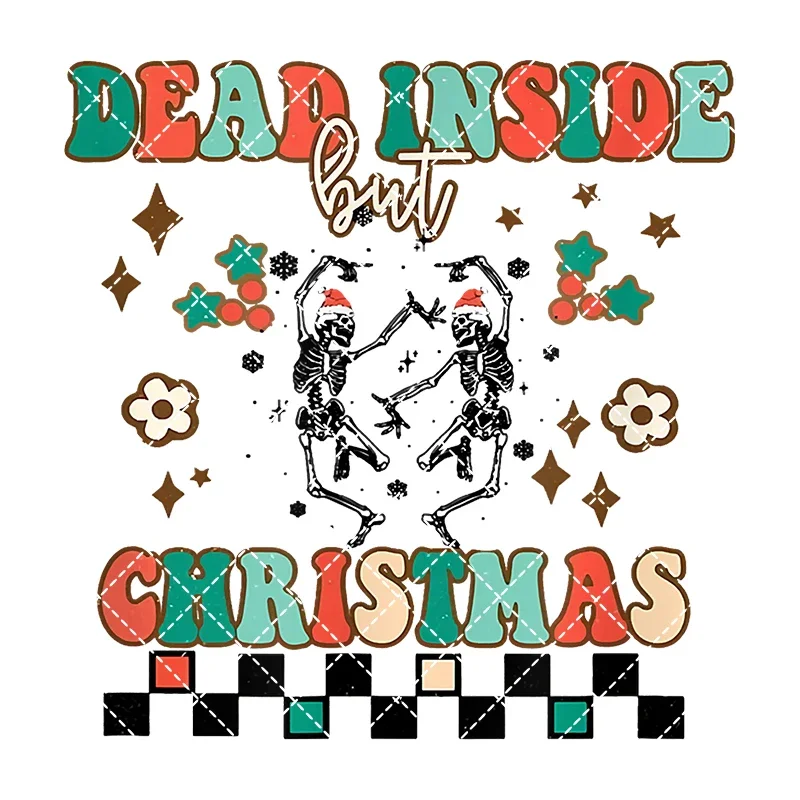 Подарочные рождественские термопереносные наклейки для одежды виниловые