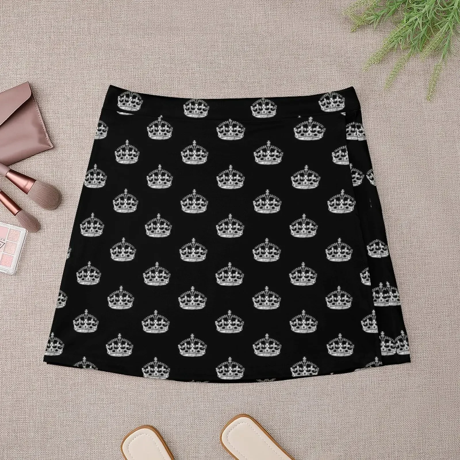 Мини-юбка Distressed Grunge Keep Calm Crown летнее платье для женщин 2024 мини-джинсовая юбка