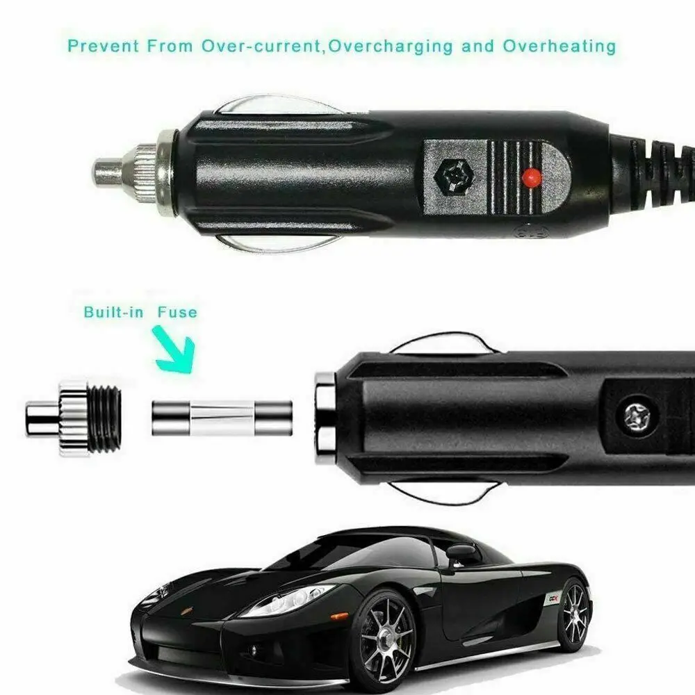 

2pcs Portable Connector Fast Conduction Red LED Plug Car Cigarette Lighter 12V Socket