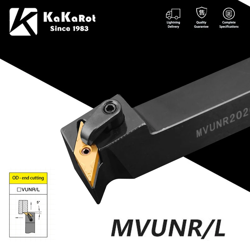 

Kakarot External Turning Tool Holder MVUNR1616 MVUNR2020K16 MVUNR2525M16 VNMG Carbide Inserts MVUNR/L Lathe Cutting Tools Cutter