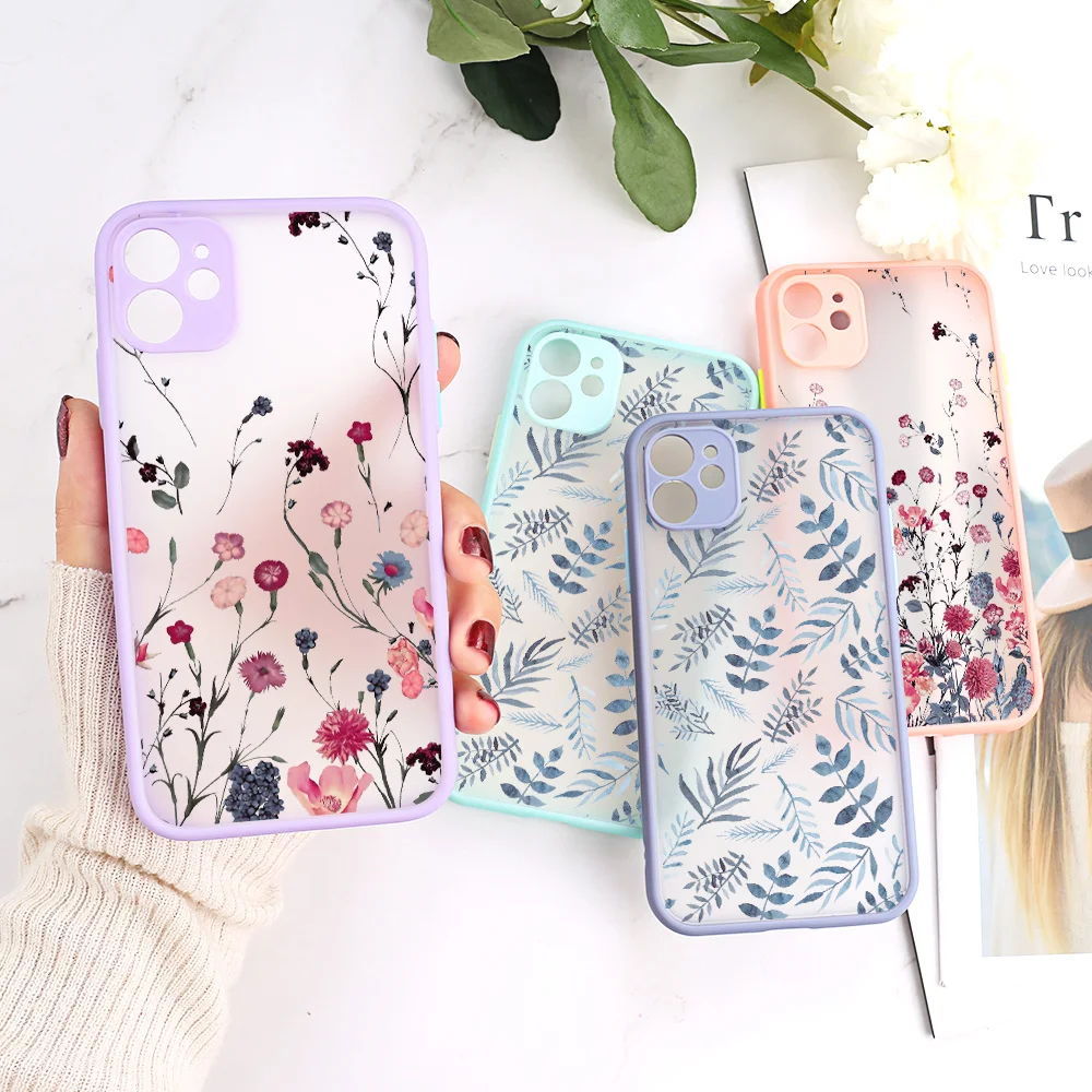 

Flower Case For Vivo Y17 Y3 Y11 Y12 Y12i Y15 Y19 Y5S Y50 Y85 V9 U10 U3X Hard Matte Camera Protection Painted Cover Coque