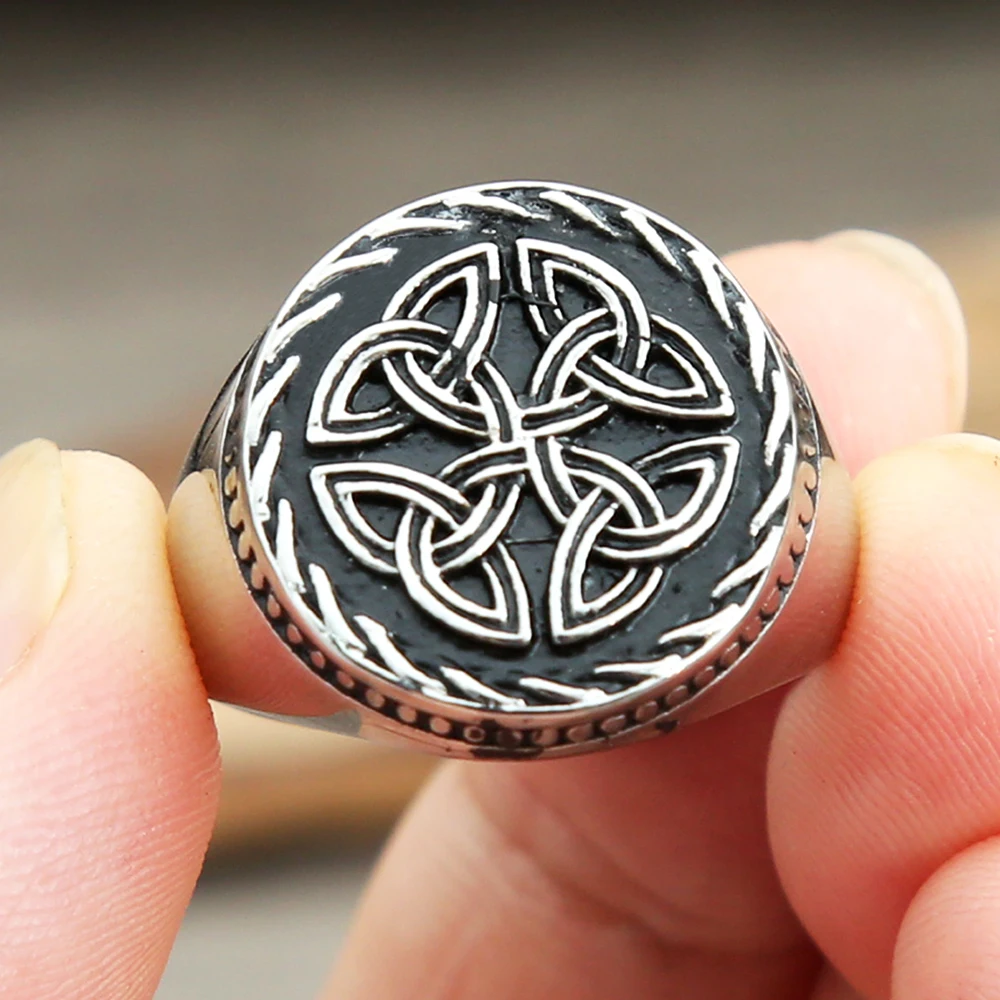 

Vintage Stainless Steel Nordic Celtics Knot Odin Ring For Men Special Design High Polished Fashion Knight Amulet Jewelry Gift
