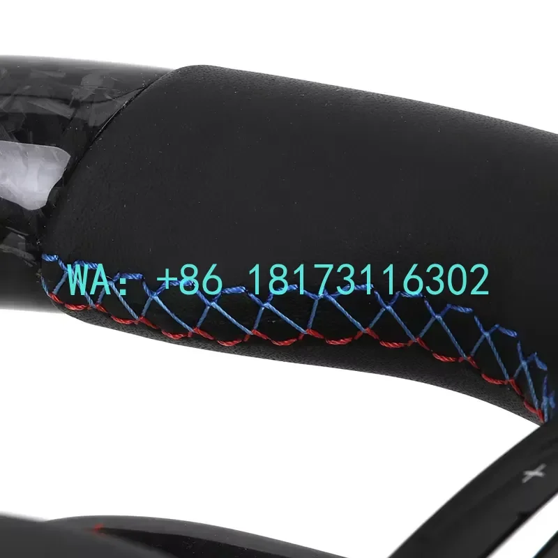 Руль M Sport из кованого карбона и кожи (полу-кожаный) для BMW F10 F20 F30 F32 F36 M3 F80 M4 F82 M2 F87 X3 F2, производство Китай, 2026 год, на заказ (art.: 3920db7d7cb83) - 3920db7d7cb83