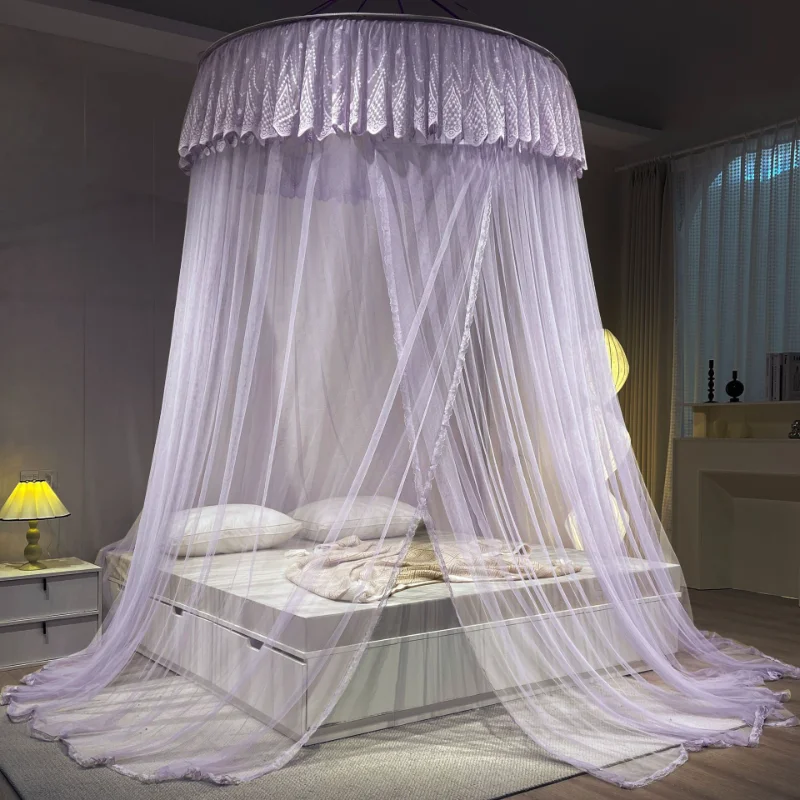 Home Bedroom Fly Screen Increased Encryption Bed Mosquito Net Lace Lace Bed Curtain Cool and Breathable Anti Mosquito Curtain