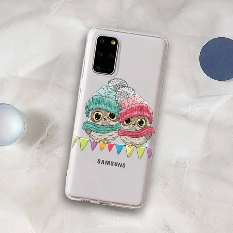owl girl cartoon Phone Case for Samsung S20 ULTRA S30 for Redmi 8 for Xiaomi Note10 for Huawei Y6 Y5 cover