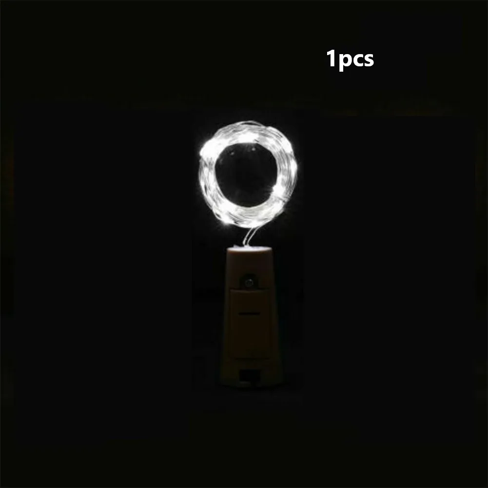 

1/2Pcs 2M Garland Wine Bottle Fairy String Lights 20 LED Battery Cork Copper Wire String Light For Christmas Party Wedding Decor