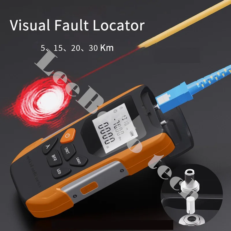 NEW Rechargeable Optical Power Meter Visual Fault Locator  Network Cable Test Lighting Optic Tester VFL with Red Light Laser OPM