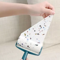 new tearable roll paper sticky roller dust wiper pet hair clothes carpet tousle remover portable replaceable cleaning brush tool