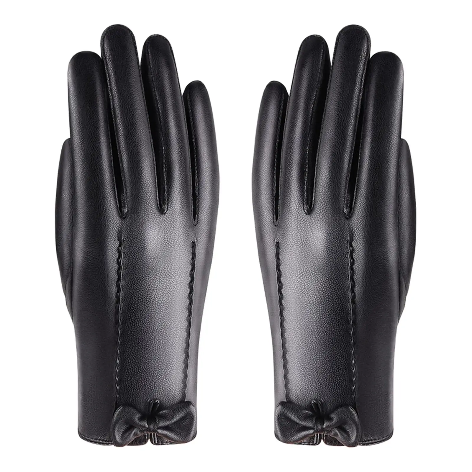 

PU Women Winter Gloves Touchscreen Texting Typing Durable Waterproof Cold Weather Gloves for Running Outdoor Driving Motorcycle