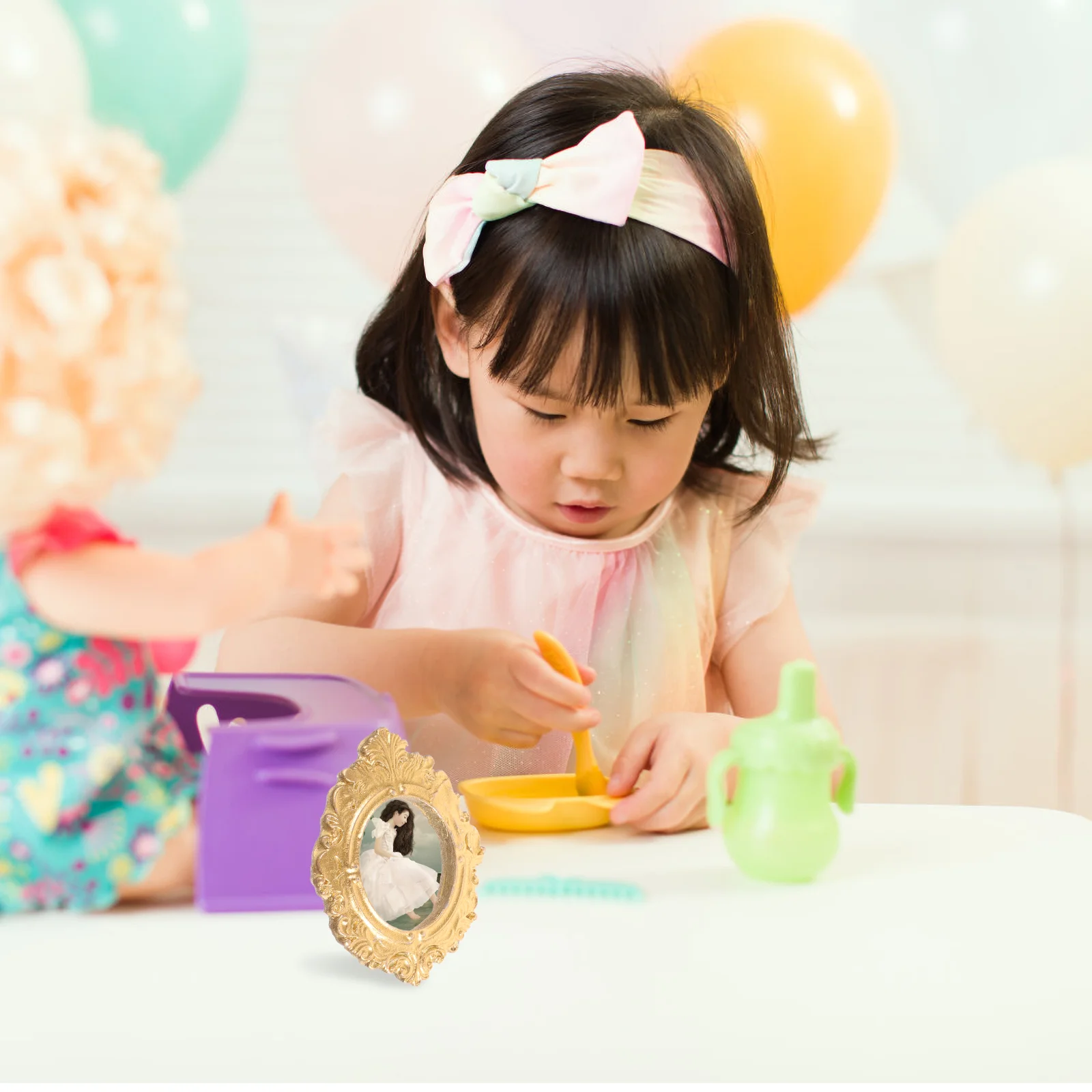 15 шт. игрушечная комната фоторамка домашний декор мини смола золотые фоторамки