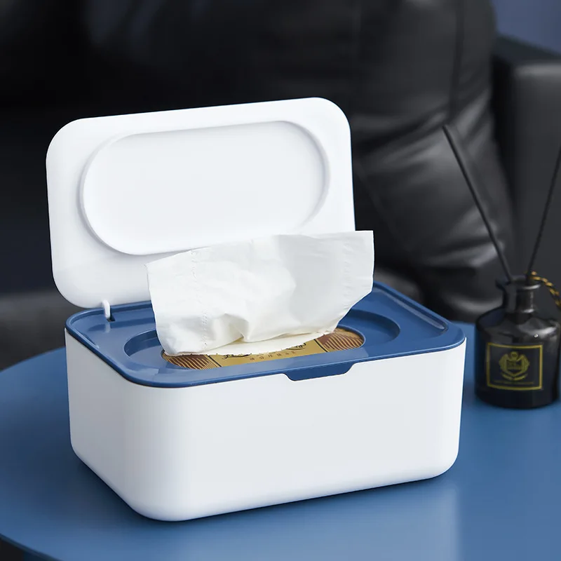 

Large-capacity Wet Tissues Box Modern Tissue Storage Box Household Desktop Organizer Box Sealed Dust Mask Storage Box With Lid