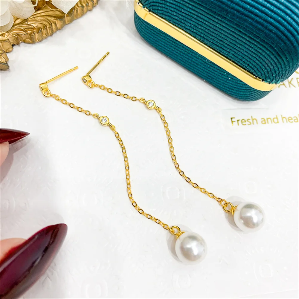 

S925 Sterling Silver Earring Hooks Accessories Gold Silver Ear Studs Ear Hooks Wire For Pearl Earrings Jewelry Making Findings