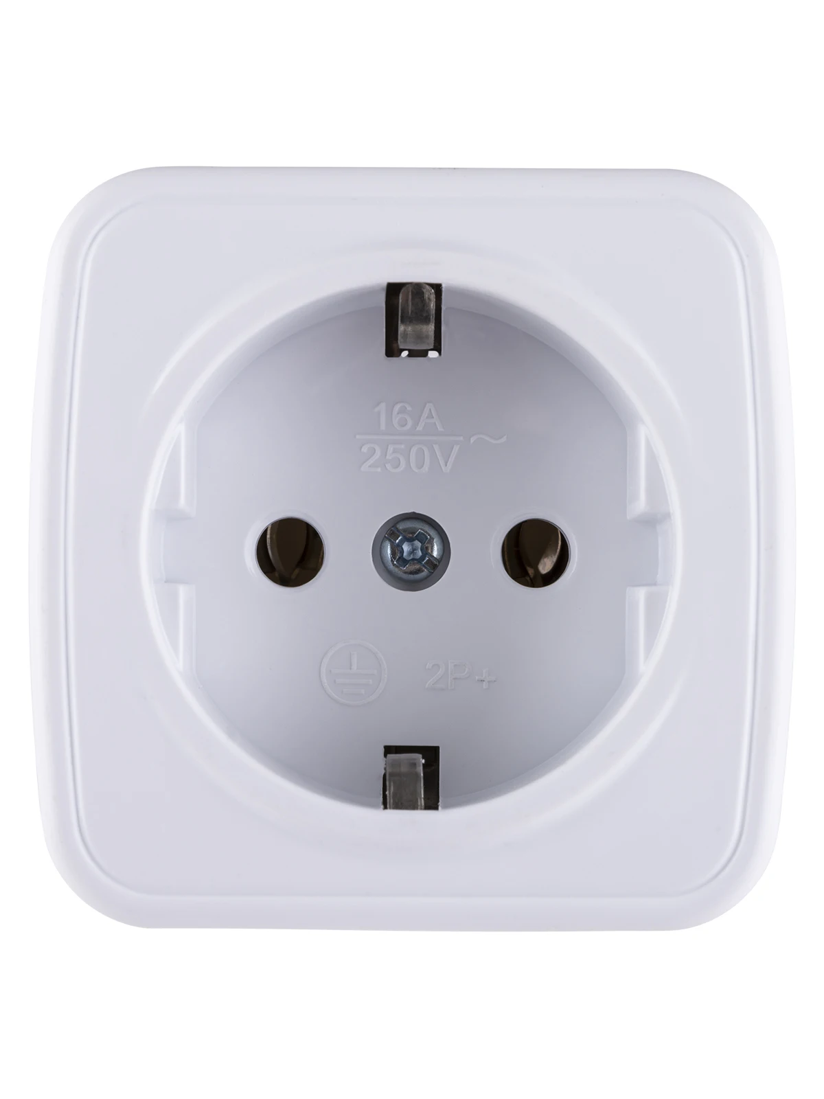 Розетка 2П+З открытой установки IP20 16А белая &quotДача&quot Народная |