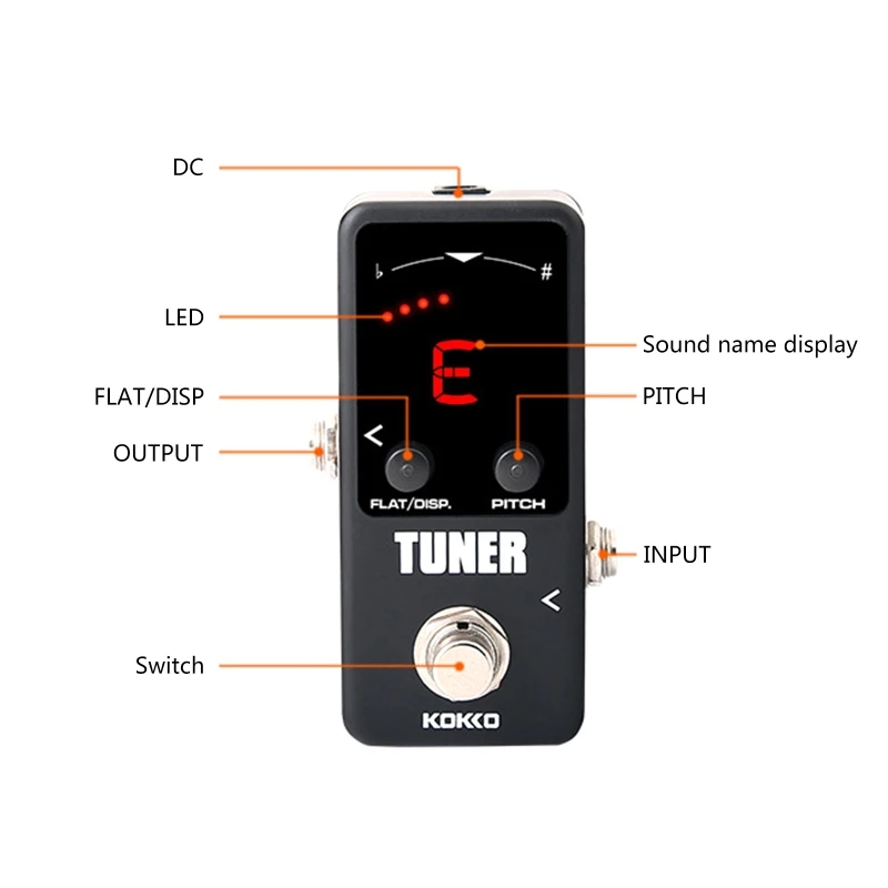 

Electric Guitar Tremolo Pedal Intensity/Rate Knob Bypass Tremolo Effector Device Mini Guitar Tuner Device
