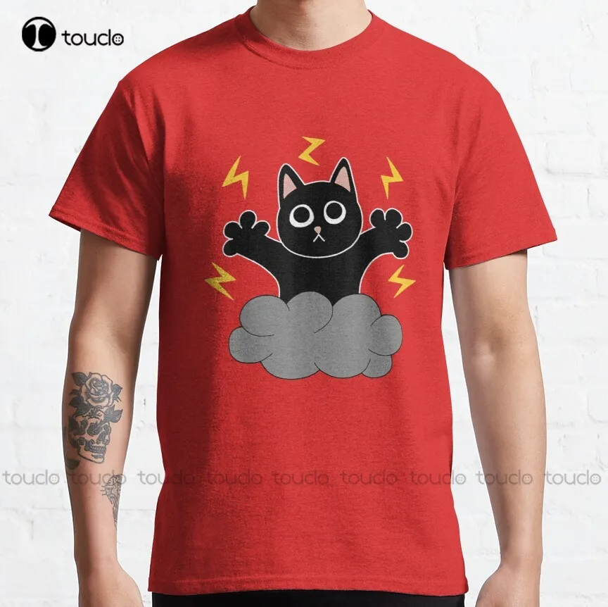 

Yellow Lightning Black Cat Classic T-Shirt Beer Shirt Cotton Outdoor Simple Vintag Casual T-Shirt Harajuku Streetwear Xs-5Xl