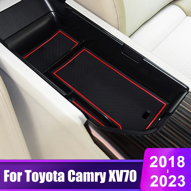 

For Toyota Camry 70 XV70 2018 2019 2020 2021 2022 2023 Hybrid Car Central Armrest Storage Box Organizer Tray Case Accessories