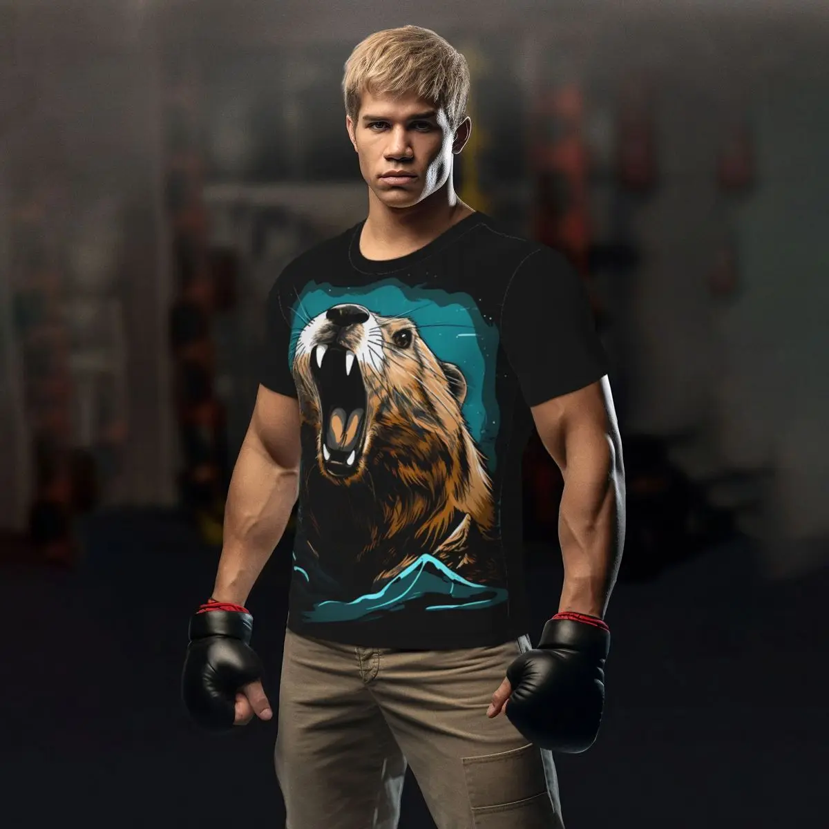 

Спортивная одежда с изображением диких животных, футболка с коротким рукавом и большим горлом, трендовые футболки для мужчин, Y2K ретро-футболка, дизайнерские пляжные Топы с коротким рукавом