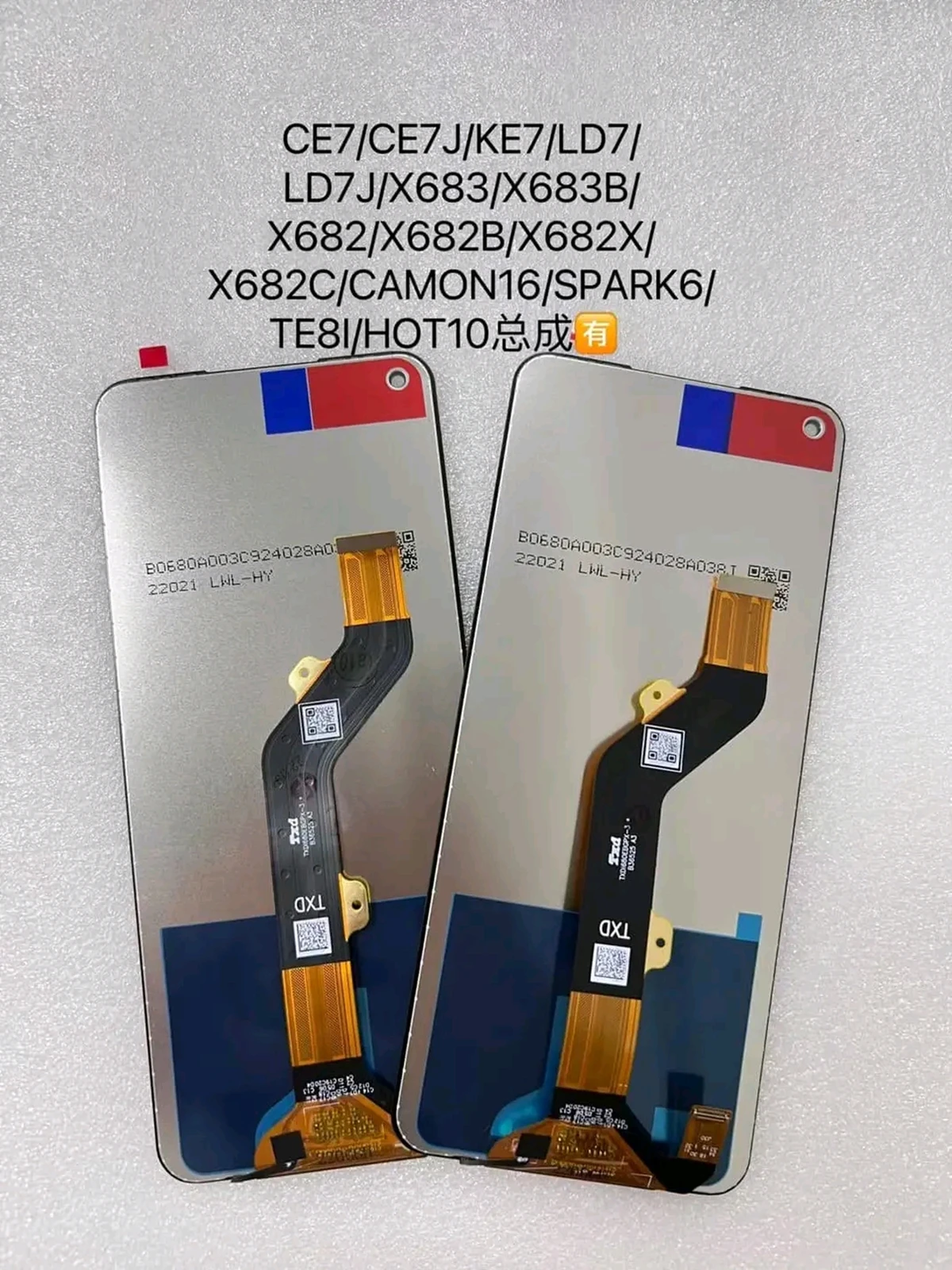 Сенсорный ЖК-дисплей в сборе для Tecno Infinix CE7 CE7J KE7 LD7 LD7J X683 X683B X682 X682B X682X X682C TE8i