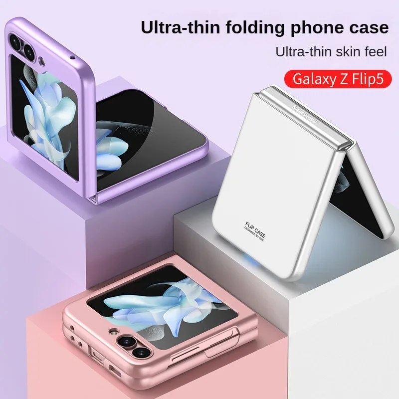 For Samsung Galaxy Z Flip 5 Case Ultra Thin Skin-friendly Matte Folding All Inclusive Shockproof Protection Cover Accessories