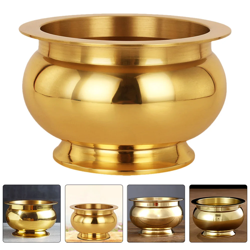 

1pc Buddhism Incense Pot Incense Holder Copper Censer Religious Copper Censer