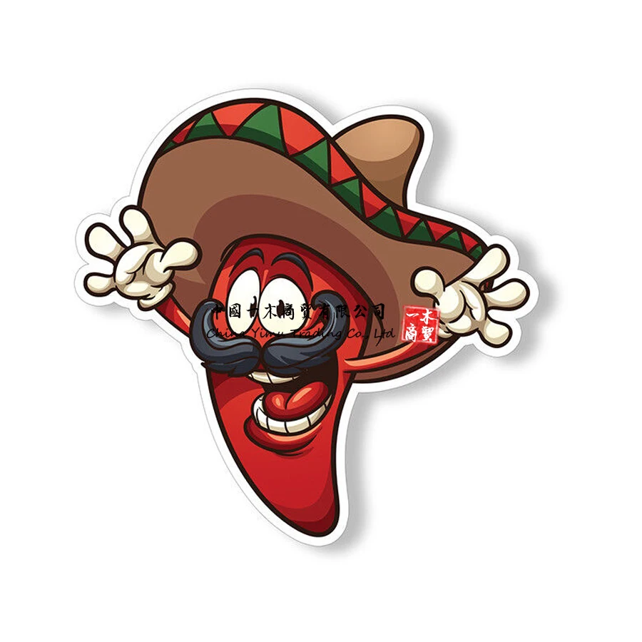 

Наклейка мексиканский перец чили Sombrero Автомобильная Наклейка на окно ноутбука