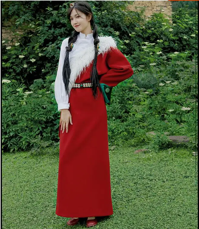 Traditional Tibetan Robe Women's Tibetan Clothing Tibet Lhasa Clothing