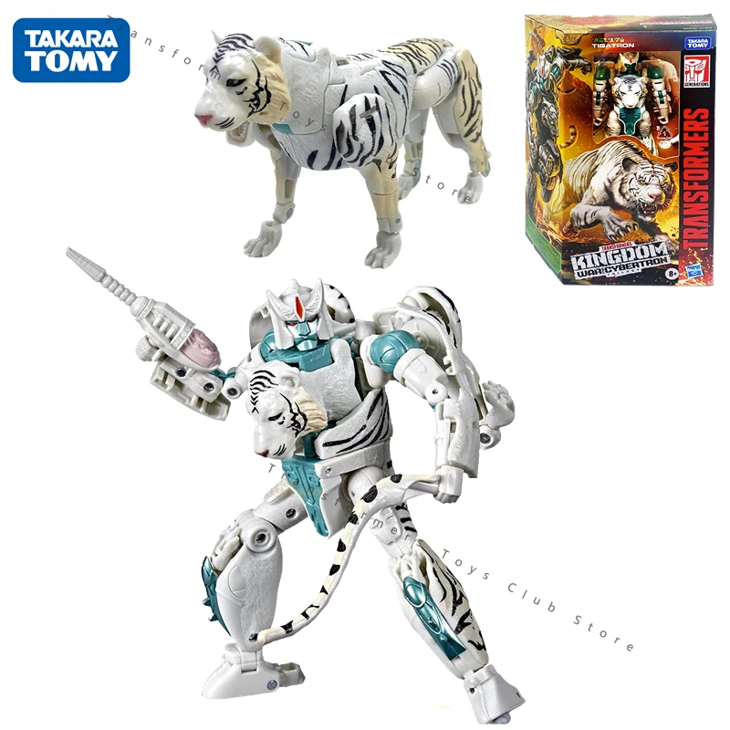 

В наличии Такара томия Трансформеры игрушки серия Королевство белый тигр воин экшн-фигурки Коллекционирование хобби модель подарок