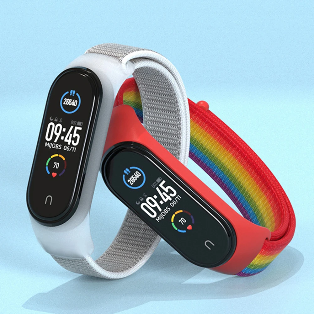 

Nylon Strap For Xiaomi Mi Band 6 5 4 3Soft Breathable Loop Replacement Wirstband Smart Wristband Replacement Bracelet