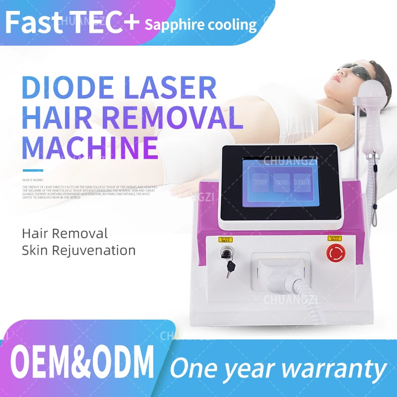 

Best Portable Three Wavelength Diode Laser 755 808 1064 CE Certified Professional Laser Hair Removal System