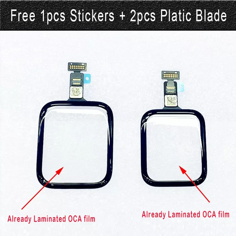 

Дигитайзер сенсорного экрана 44 мм 40 мм, стекло с клеем OCA для Apple Watch Series 6 4 5 S5 SE, Замена переднего сенсорного ЖК-экрана