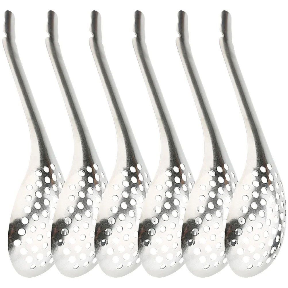 

Kitchen Caviar Spoons Caviar Spoons Household Cooking Slotted Spoon Stainless Steel Caviar Serving Spoon Small Perforated Spoon
