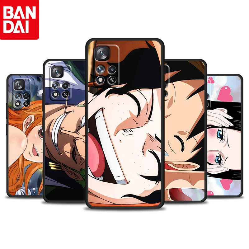 

Hot Anime One Piece Face For Redmi 10 9 9C 9A 8 8A 7 7A 6 6A 5 5A 4X 5G Prime Pro Plus Silicone Soft Black Phone Case Cover Capa