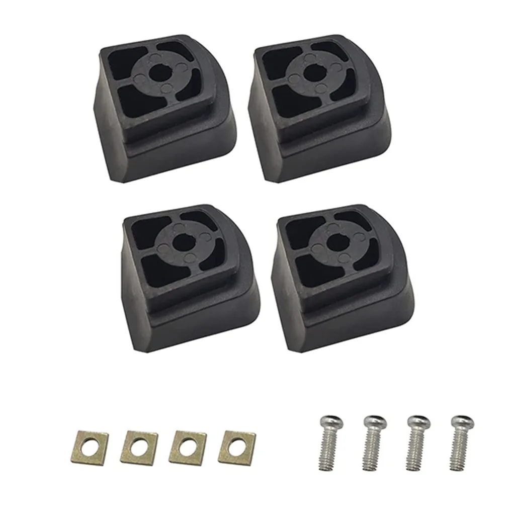 

Pack of 4 Plastic Roller Skate Brake Pad Portable Professional Braking Block Component Accessories with Mounting Screws