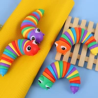 colorful snail decompression toys kawaii transform caterpillar toys adult kids decompression venting children educational gift
