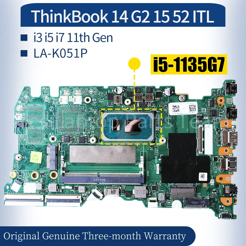 

LA-K051P For Lenovo ThinkBook 14 G2 15 52 ITL Laptop Mainboard 5B21A24596 5B21A24922 i3 i5 i7 11th Gen Notebook Motherboard