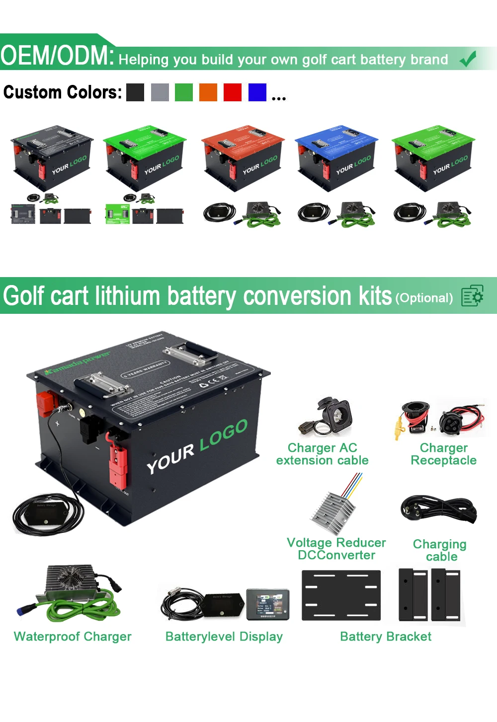 Заводской аккумулятор для гольфа Bluetooth Lifepo4 с самонагревом 24 В 36 В 48 В 300 Ач 400 Ач 500 Ач Аккумулятор для гольф-кара для аккумулятора электромобиля (art.: 3920d2e4bbe2c) - 3920d2e4bbe2c