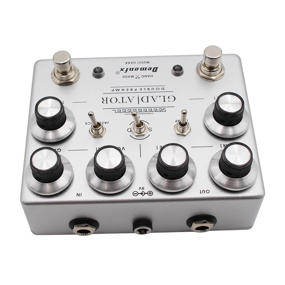 Дисковая педаль для гитарного эффекта с искажением двойным преобразователем