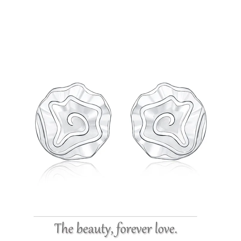 

Beautiful Flower Earrings 925 Sterling Silver Charming Lady Girls Women Gifts Party Gift Simple Hot Sale Jewelry 2022