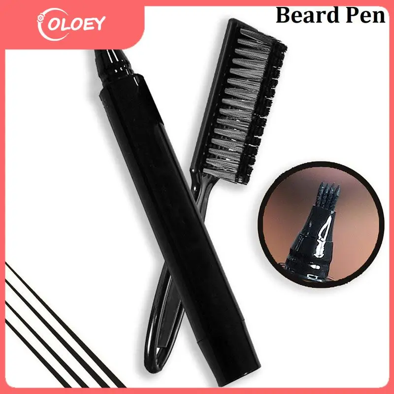 

Four Prong Beard Filling Pen Kit Hair Engraving Styling Beard Pencil Waterproof Long-lasting Coverage Brush Combination TSLM1